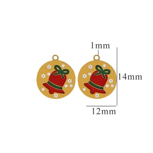 1 pezzo semplice serie simpatico cartone animato campana acciaio inossidabile placcato Colore oro  unisex pendenti h5 